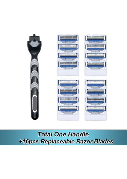 Siyah Stil Gillette Mach 3 Erkek Manuel Tıraş Makinesi Tıraş Bıçağı Kasetleri Tıraş Makinesi Yedek Bıçaklı Güvenli Düz Tıraş Makinesi (Yurt Dışından)