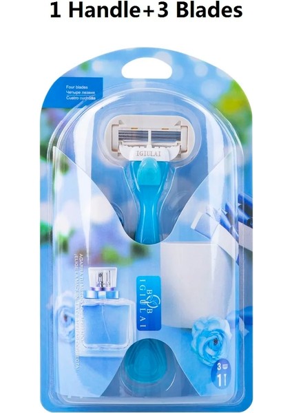 Kırmızı Stil Yüksek Li Kadın Vücut Saç Bikini Aloe Şerit Güvenlik Jilet Seti Kadın Venüs Tıraş Makinesi Yedek Kafaları (Yurt Dışından)