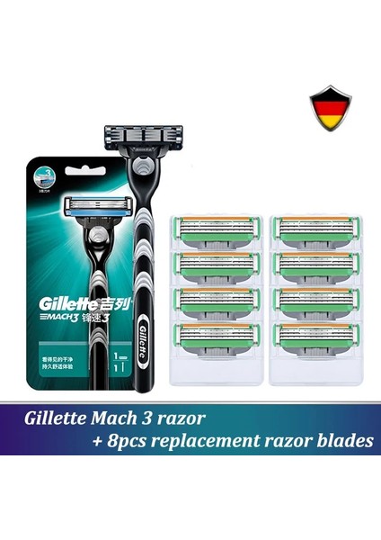 Beyaz Stil Düz Emniyetli Jilet Gillette Maaving Makinesi Kasetleri Yüz Tıraş Makinesi Durumda Erkekler Için Tıraş Seti Sakal Shavette Araçları (Yurt Dışından)