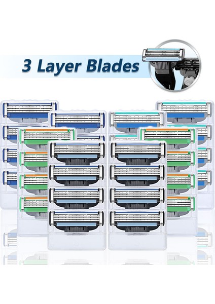 Yeşil Stil Gillette Mach 3 Için Tıraş Bıçağı Bıçakları Kasetleri Yedek Bıçaklı Tıraş Güvenliği Düz Tıraş Makinesi Için Erkek Tıraş Makinesi Makinesi (Yurt Dışından)