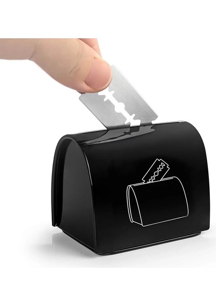 Tıraş Bıçağı Atık Kutusu Güvenlikli Tıraş Bıçağı Güvenli Depolama Bankası Her Tür Çift Kenarlı Tıraş Bıçağına Uygun (Yurt Dışından)