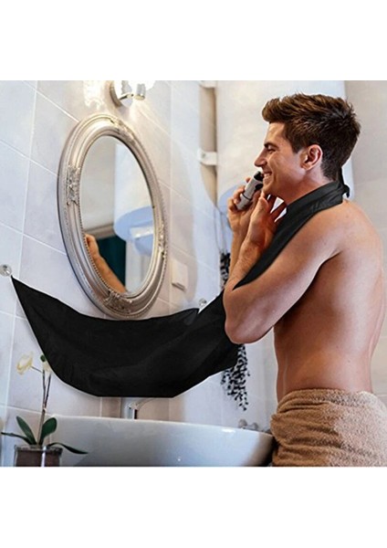 Siyah Stil 120*78 cm Sakal ve Bıyık Tıraş Önlüğü Pelerin Önlüğü Vantuzlu Tıraş Için Aynaya Takın Kuaförlük Temizleme Araçları (Yurt Dışından) fırsatları