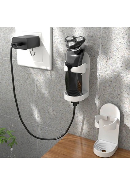 Beyaz Stil Elektrikli Diş Fırçası Tutucu Traceless Duvara Monte Tıraş Makinesi Standı Raf Diş Fırçası Raf Organizatör Uzay Tasarruf Banyo Aksesuarları (Yurt Dışından) fiyatları