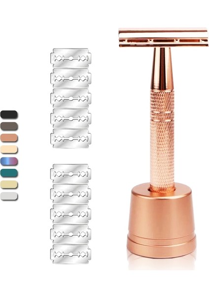 D657-ALTIN Tarzı Haward Jiletli Jilet, 10 Jiletli, Kadın Metal Tıraş Makinesi, Erkek Manuel Sakal Tıraş Makinesi, Sürdürülebilir, Sıfır Atık, Yeniden Kullanılabilir (Yurt Dışından) indirimleri