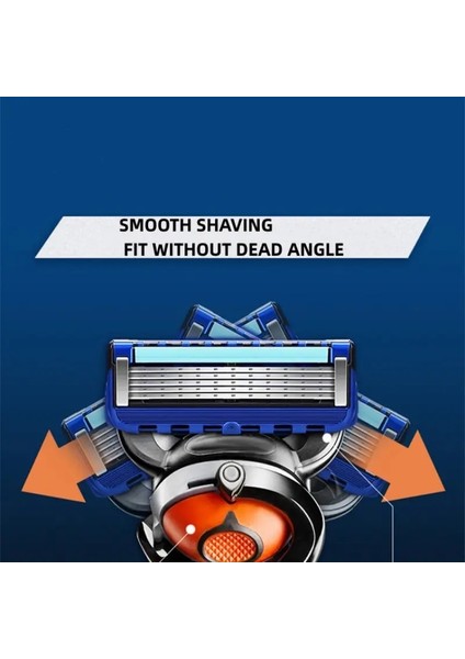8 Adet Tarzı Erkekler Için Manuel Tıraş Kafayı Değiştirin Beş Katmanlı Bıçak Sekiz Rahat Tıraş Bıçağı En Son Mavi Cilt Hasarı Yok Şarjsız (Yurt Dışından) modelleri