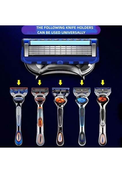 8 Adet Tarzı Erkekler Için Manuel Tıraş Kafayı Değiştirin Beş Katmanlı Bıçak Sekiz Rahat Tıraş Bıçağı En Son Mavi Cilt Hasarı Yok Şarjsız (Yurt Dışından) indirimleri