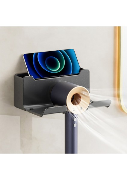 Beyaz1 Stili Depolama Tutucu Saç Kurutma Makinesi Tutucu Duvara Monte Raf Banyo Raf Depolama Rafları Aksesuarları Raflar Saç Fırçası Depolama Braketi (Yurt Dışından)