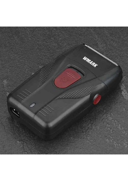 Siyah Stil Wmark NG-987T Elektrikli USB Şarj Edilebilir Saç Tıraş Makinesi Clipper 600 Mah Jiletli Bıçak Sakal Kafa Saç Tıraş Makinesi Kel Erkek Kafa Tıraş Makinesi (Yurt Dışından)