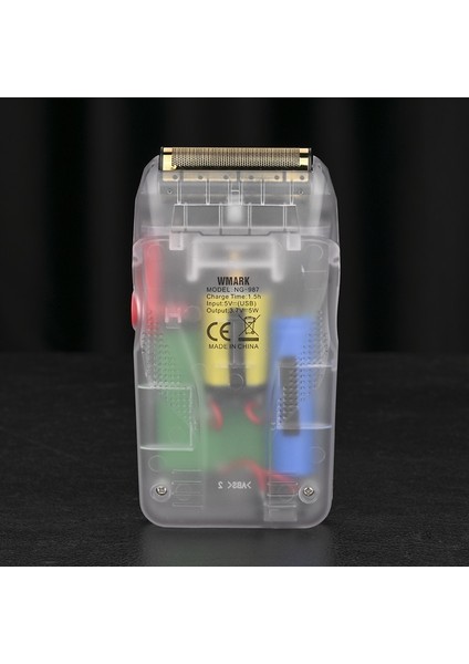 Siyah Stil Wmark NG-987T Elektrikli USB Şarj Edilebilir Saç Tıraş Makinesi Clipper 600 Mah Jiletli Bıçak Sakal Kafa Saç Tıraş Makinesi Kel Erkek Kafa Tıraş Makinesi (Yurt Dışından)