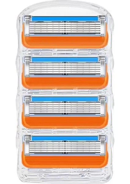 No.1 Stili 4 Bıçaklı Paslanmaz Çelik Tıraş Manuel Bıçak Erkek Tıraş Makinesi Yedek Bıçak Tıraş Makinesi Seti Cilt Bakımı Koruyucu Algılama Yüzgeci Araçları (Yurt Dışından)