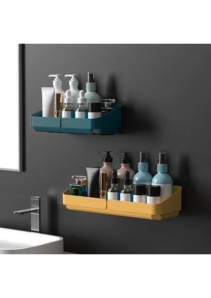 Beyaz Stil M Boyutu Banyo Rafı Duvar Rafları Raf Plastik Banyo Köşe Rafı Duvara Monte Basit Mutfak Depolama Tutucu Banyo Aksesuarları (Yurt Dışından) fırsatları