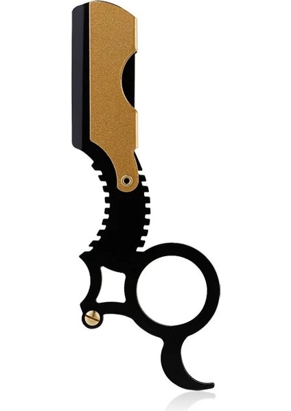 Altın Tarzı Düz Kenar Berber Jileti Saç Kesimi Sakal Kaş Tıraş Aracı Manuel Epilasyon Jilet Kuaför Kırpma Bıçakları Değiştirilebilir (Yurt Dışından)