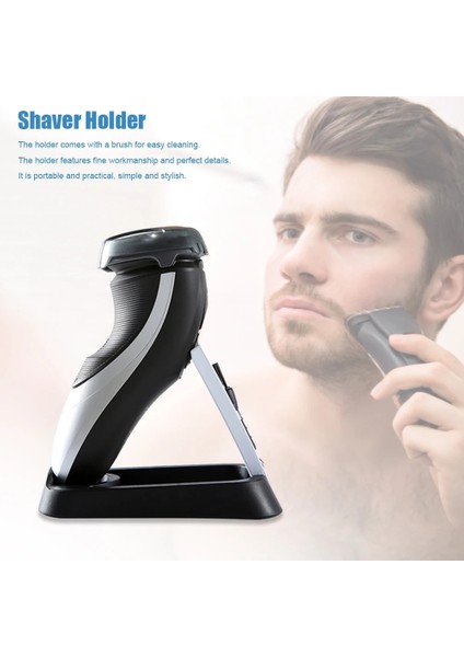Siyah Stil Katlanır Abs Tıraş Makinesi Tutucu Kaymaz Su Drenajı Tıraş Makinesi Tabanı, Saç Temizleme Fırçaları ile Çoğu Elektrikli Tıraş Makinesi Için Standı (Yurt Dışından) indirimleri