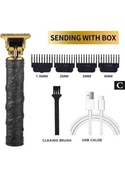 C Tarzı USB Elektrikli Saç Kesme Makinesi Şarj Edilebilir Yeni Saç Kesme Makinesi Adam Tıraş Makinesi Giyotin Erkekler Için Berber Profesyonel Sakal Düzeltici (Yurt Dışından)