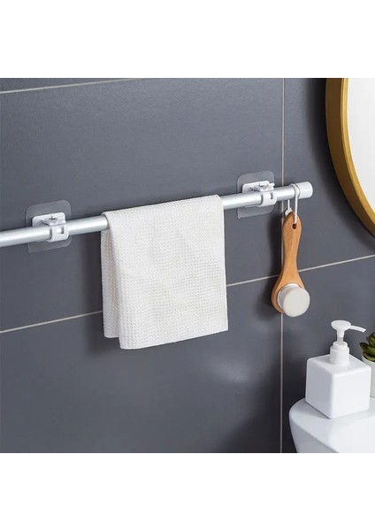 2 Adet-Şeffaf Stil Kendinden Yapışkanlı Kancalar Yumruksuz Perde Çubuk Klip Kanca Duş Perdesi Çubuk Asılı Tutucu Ev Sabit Klip Asılı Kanca Tutucu (Yurt Dışından) fiyatları