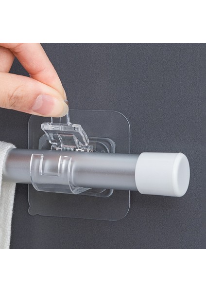 2 Adet-Şeffaf Stil Kendinden Yapışkanlı Kancalar Yumruksuz Perde Çubuk Klip Kanca Duş Perdesi Çubuk Asılı Tutucu Ev Sabit Klip Asılı Kanca Tutucu (Yurt Dışından) modelleri