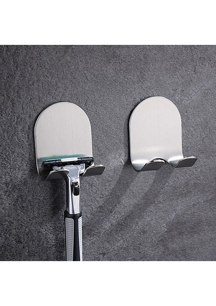 D Tarzı Banyo Yumruk Ücretsiz Tıraş Tıraş Makinesi Raf Paslanmaz Çelik Erkek Jilet Tutucu Depolama Kanca Yapışkanlı Askı Raf Aksesuarla Organizatör (Yurt Dışından) fırsatları