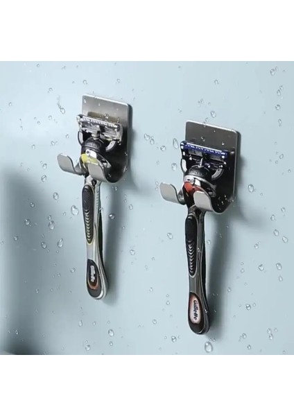 2 Adet Tarzı Unch Ücretsiz Tıraş Makinesi Tutucu Erkekler Tıraş Bıçağı Raf Raf Depolama Kancalar Tıraş Bıçağı Düz Stand Raf Banyo Organizatör (Yurt Dışından) fırsatları