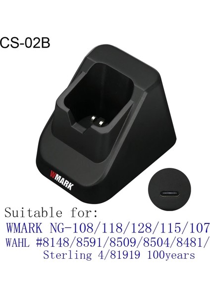 CS-02B Stili Wmark Saç Kesme Makinesi Şarj Standı Jilet Standı Clipper Şarj Standı Tabanı Dock Cs-02 Wmark Ng Için Istasyon Kızağı (Yurt Dışından)