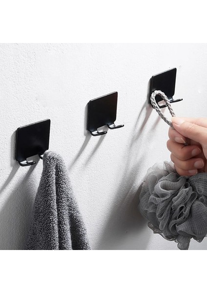 SIYAH-10PCS Tarzı 1-Tong Yapışkanlı Dikişsiz Jilet Tutucu Duvar Kanca Su Geçirmez Dayanıklı Mutfak Banyo Kanca Askı Siyah Jilet Braketi (Yurt Dışından) modelleri