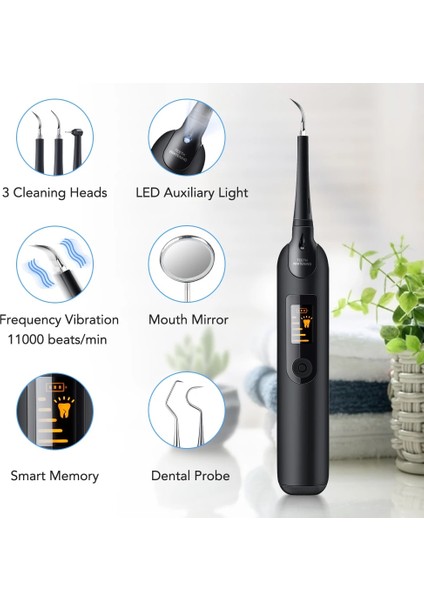 Gri Tarzı Ev Diş Taşı Sökücü Elektrikli Sonic Tartar Sökücü Tartar Beyazlatma USB Şarj Edilebilir Diş Temizleyici Ağız Bakımı (Yurt Dışından) modelleri