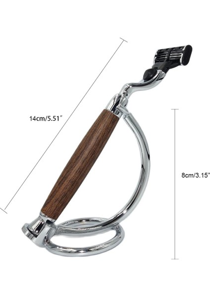 Irazor Tıraş Bıçağı Erkekler Için Yüz Epilasyon Ahşap Tahıl Kolu ile 3 Katmanlı Tıraş Bıçağı ve Standı Tutucu Onun Için Güzel Bir Hediye (Yurt Dışından) fiyatları