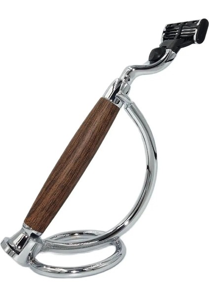 Irazor Tıraş Bıçağı Erkekler Için Yüz Epilasyon Ahşap Tahıl Kolu ile 3 Katmanlı Tıraş Bıçağı ve Standı Tutucu Onun Için Güzel Bir Hediye (Yurt Dışından) modelleri