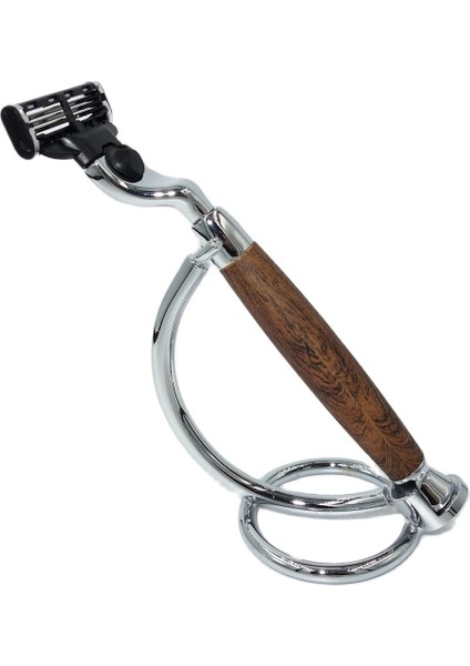 Irazor Tıraş Bıçağı Erkekler Için Yüz Epilasyon Ahşap Tahıl Kolu ile 3 Katmanlı Tıraş Bıçağı ve Standı Tutucu Onun Için Güzel Bir Hediye (Yurt Dışından) fırsatları