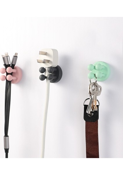 Bir Stil Kendinden Yapışkanlı Silikon Kanca Dikişsiz Banyo Yatak Odası Kapısı Askıları Yumruksuz Kanca Anahtar Şemsiye Havlu Jilet Raf Duvar Tutucu (Yurt Dışından) fırsatları