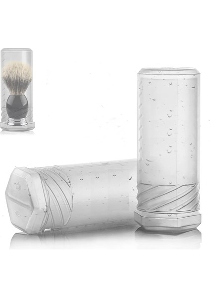 Yeni Tıraş Fırçası Seyahat Çantası Tutucu Plastik Tüp Fırça Saklama Kutuları Çoğu Tıraş Fırçasına Uygun (Fırça Dahil Değildir) (Yurt Dışından)