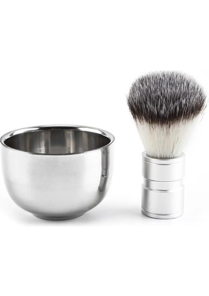Gümüş Tarzı 1 Takım Yüksek Li Tıraş Kolu Salon Sabunu Köpük Sakal Fırçası Erkekler Tıraş Fırçası Hafif Derin Temizlik (Yurt Dışından)
