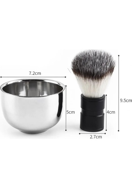 Gümüş Tarzı 1 Takım Yüksek Li Tıraş Kolu Salon Sabunu Köpük Sakal Fırçası Erkekler Tıraş Fırçası Hafif Derin Temizlik (Yurt Dışından)