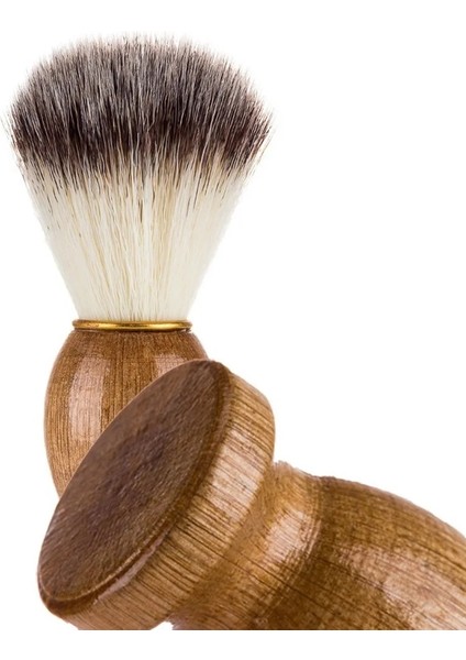 Doğal Porsuk Saç Erkek Tıraş Fırçası Berber Salonu Erkekler Yüz Sakal Temizleme Aletleri Tıraş Aracı Jilet Fırçası Ahşap Saplı (Yurt Dışından) fırsatları