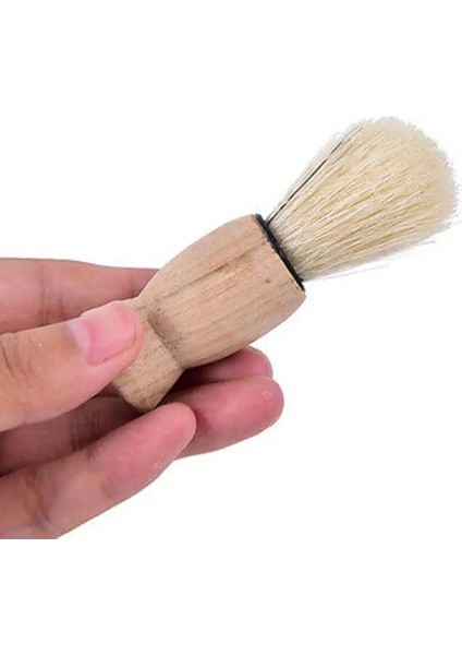 Erkekler Ahşap Saplı Porsuk Saç Sakal Tıraş Fırçası Sakal Temizleme Aracı (Yurt Dışından)