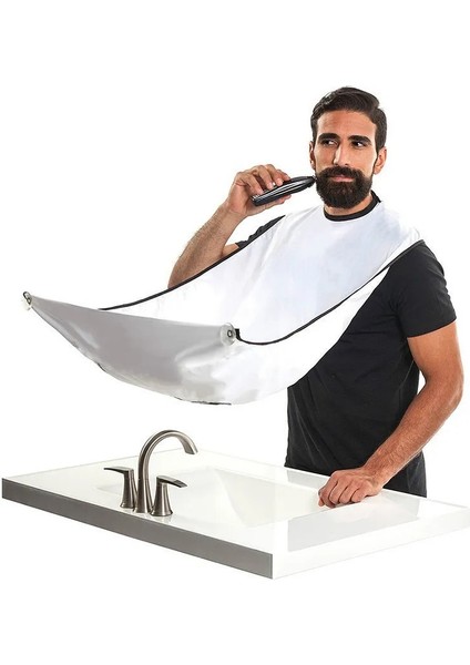 Siyah Stil Erkek Sakal Önlüğü Temiz Saç Tıraş Önlüğü Yüz Bakımı Yetişkin Önlükler Tıraş Makinesi Tutucu Banyo Organizatör Temizleme Kuaför Adam Için Hediye (Yurt Dışından) fiyatları