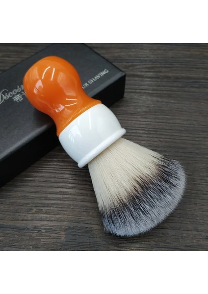 Ds Havuç Çift Renkli Reçine Saplı Sentetik Saç Düğümlü Tıraş Fırçası (Yurt Dışından)