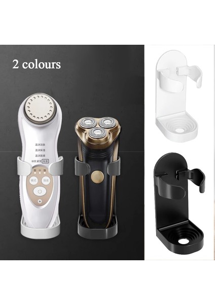 Siyah Stil Elektrikli Tıraş Makinesi Jilet Duvara Monte Tutucu Traceless Diş Fırçası Standı Raf Yerden Tasarruf Depolama Tutucu Banyo Aksesuarları (Yurt Dışından)