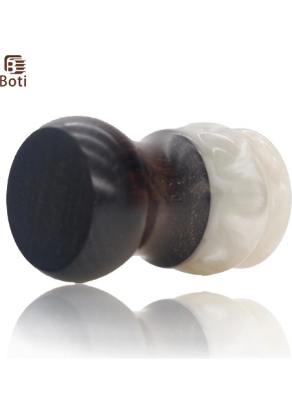 27MM Tarzı Boti Fırça-Kütü Sapı Tıraş Fırçası Sapı Beyaz Kahverengi Renk Ahşap Reçine Erkek Sakal Aleti Günlük Sakal Ürünleri (Yurt Dışından)