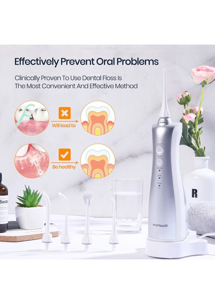 D50WS Tarzı 3 Modlu Oral Irrigator Su Flosser Taşınabilir Diş Su Flosser Jet 150 ml Irrigator Diş Diş Temizleyici Kablosuz Şarj ile (Yurt Dışından) modelleri