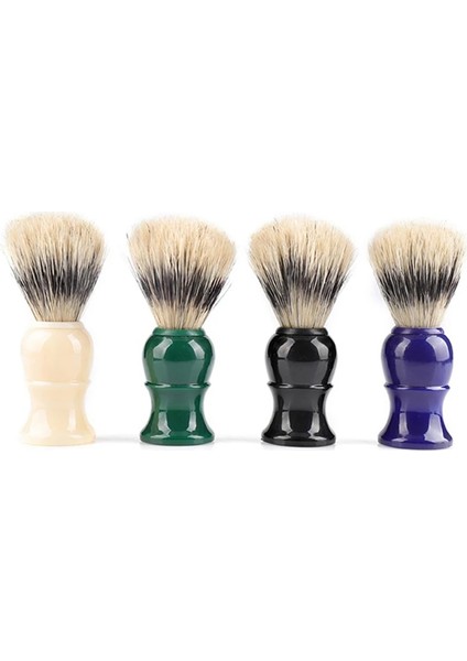 Mavi Stil Saf Porsuk Saç Erkekler Tıraş Fırçası Yüz Sakal Temizleme Jilet Tıraş Sakal Fırçası Salon Yüz Temizleme Fırçası Kuaförlük Aracı (Yurt Dışından)