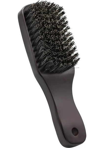 No.1 Stili Berber Masif Ahşap Domuzu Tıraş Fırçası Sakal Masajı Siyah Domuzu Kıl Saç Fırçası Kavisli Ahşap Erkek Sakal Bıyık Fırçaları (Yurt Dışından)