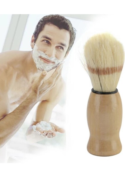 Sakal Tıraş Fırçası Makyaj Fırçası Ahşap Saplı Kıl Kuaför Berber Sabunu Köpüğü Tıraş Erkekler Yüz Temizleme Araçları (Yurt Dışından) fiyatları