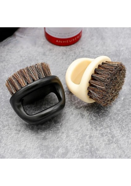 HY075 Tarzı Erkek Tıraş Fırçası Halka Tasarımı At Yelesi Kıl Plastik Saplı Bıyık Fırçası Taşınabilir Yüz Temizleme Sakal Fırçası Şekillendirici Aracı (Yurt Dışından) fiyatları