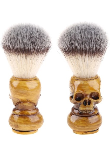 Altın Tarzı Tıraş Fırçası Porsuk Kıl Saç Kafatası El Yapımı Ahşap Saplı -Erkek Hediyesi (Yurt Dışından) fiyatları