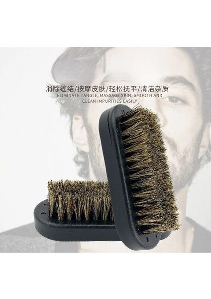 Siyah Stil Erkekler Için Domuzu Kıl Saç Fırçası ile Sdotter Sıcak Satış Sakal Fırçası (Yurt Dışından) modelleri