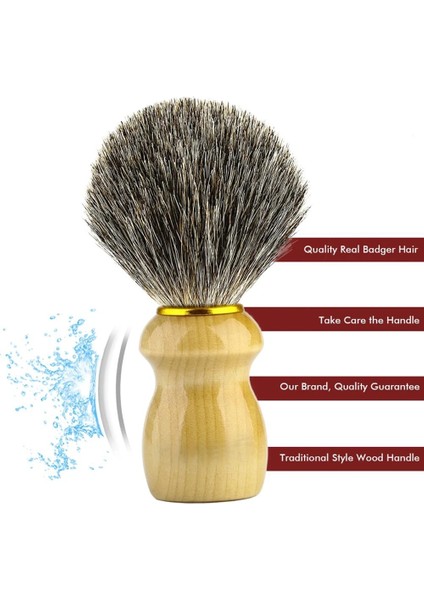 Ahşap Tarzı Saf Porsuk Saç Tıraş Fırçası Düğüm Berber Tıraş Fırçası Ahşap Saplı Geleneksel Islak Tıraş Fırçası Sapı Düğüm Erkekler Için (Yurt Dışından) fiyatları