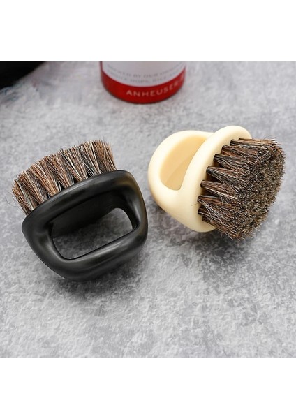 No.1 Stili Halka Tasarım At Kıl Erkek Tıraş Fırçası Plastik Taşınabilir Berber Sakal Fırçaları Salon Yüz Temizleme Jilet Fırçası (Yurt Dışından)