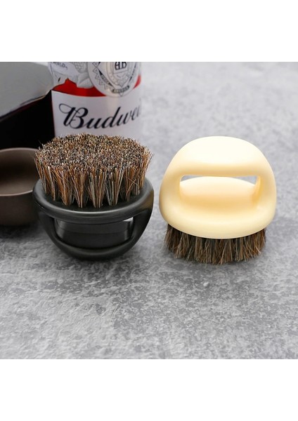 No.1 Stili Halka Tasarım At Kıl Erkek Tıraş Fırçası Plastik Taşınabilir Berber Sakal Fırçaları Salon Yüz Temizleme Jilet Fırçası (Yurt Dışından)