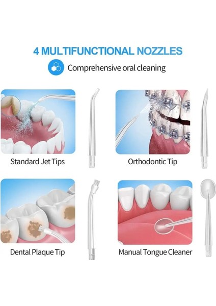 Yeşil Stil 200 ml Taşınabilir Oral Irrigator USB Şarj Edilebilir 3 Modlu Su Ipi Diş Diş Duşu Jet Irrigator Diş Diş Temizleyici Ev (Yurt Dışından)