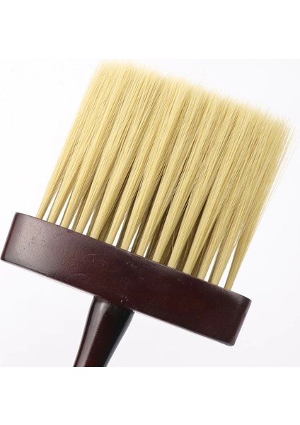 Fırça Stili Profesyonel Berber Saç Kesme Boyun Silgi Fırçası Salon Kırık Süpürme Temizleme Ahşap Saplı Saç Fırçası Aracı (Yurt Dışından)